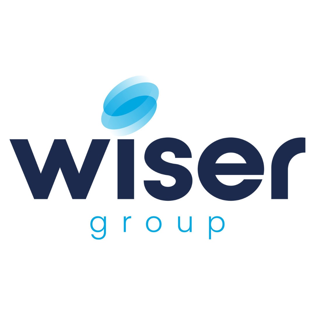 Wiser Group logo with a blue swirl icon, representing financial expertise and innovation.
