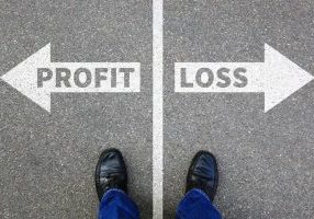 Profit and loss financial decision making concept, business financial analysis and accounting, strategic planning and financial management.