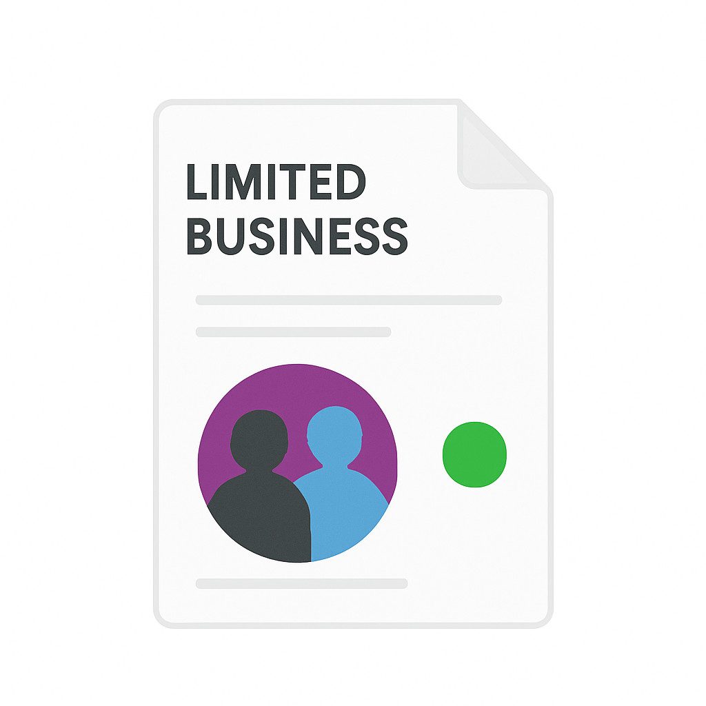 Limited business document with logo, representing accounting and financial services for small and medium enterprises by GMS Accountants.